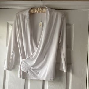 NWT white 3/4 sleeve woman’s top